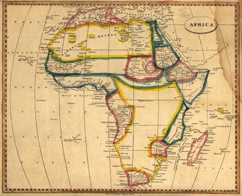 Historische Karte von Afrika, 1812