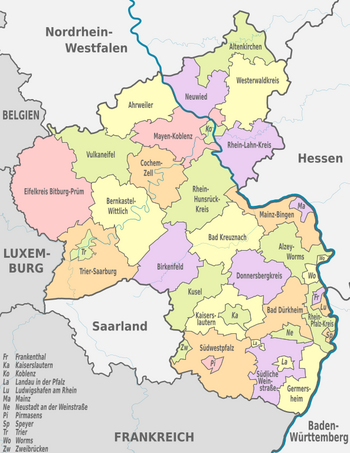 Verwaltungsgliederung Rheinland-Pfalz