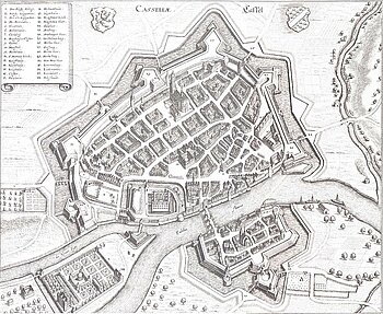 Stadtplan von Kassel 1648