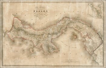 Karte von Panama von 1865