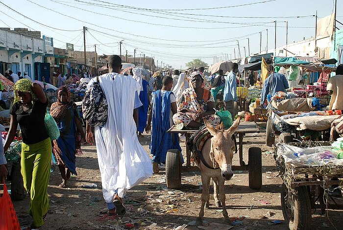 Marktstraße in Nouakchott