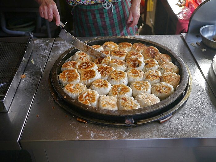 Zubereitung von Teigtaschen in Taiwan