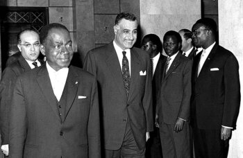 Félix Houphouët-Boigny und Nasser 1963 Elfenbeinküste Unabhängigkeit