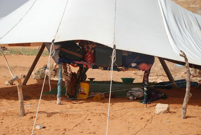 Zelt einer Nomadenfamilie
