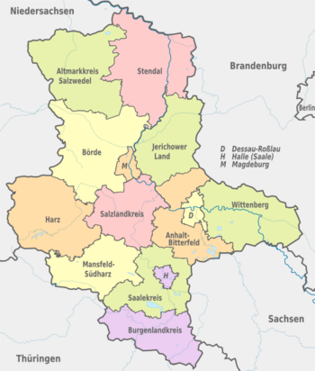 Sachsen-Anhalt Karte Landkreise