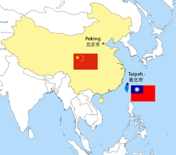 Karte zur Ein-China-Politik