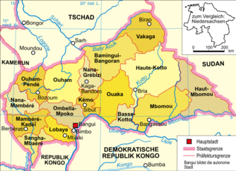 Provinzen der Zentralafrikanischen Republik