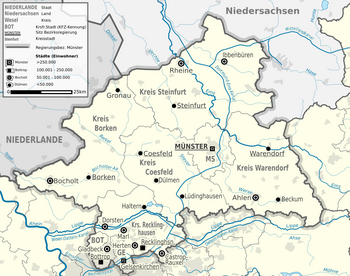 Regierungsbezirk Münster Städte