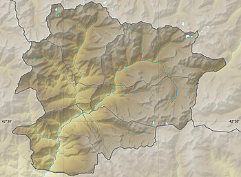 Reliefkarte von Andorra