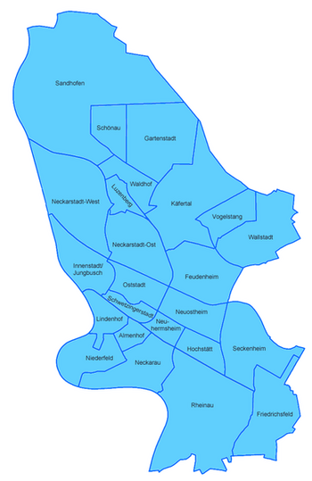 Stadtbezirke Mannheim