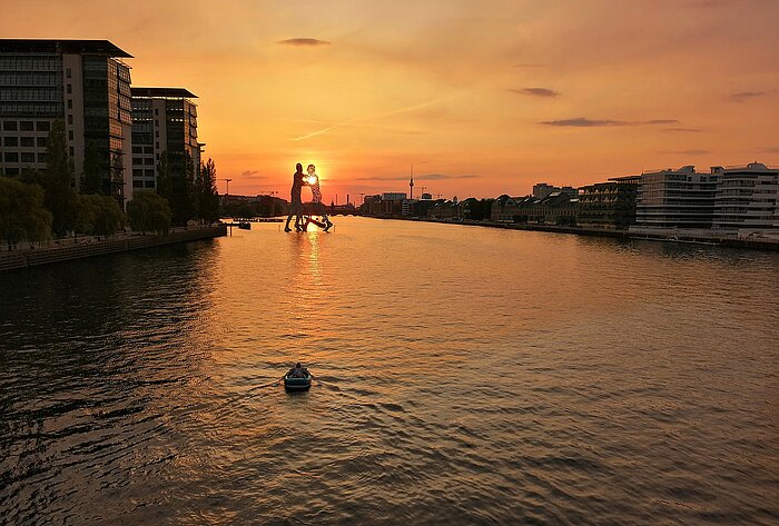 Spree im Sonnenuntergang