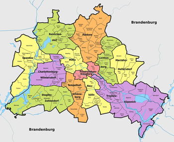 Karte Berlin Gliederung