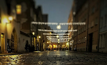 Weihnachtlicher Straßenschmuck in Estland