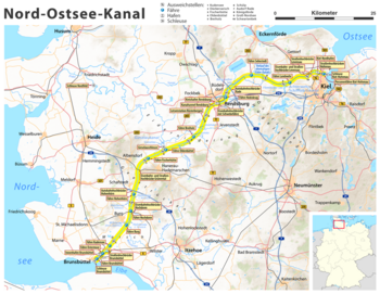 Nord-Ostsee-Kanal Karte