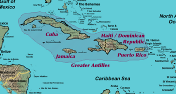 Karte Große Antillen