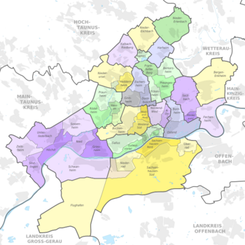 Stadtteile in Frankfurt