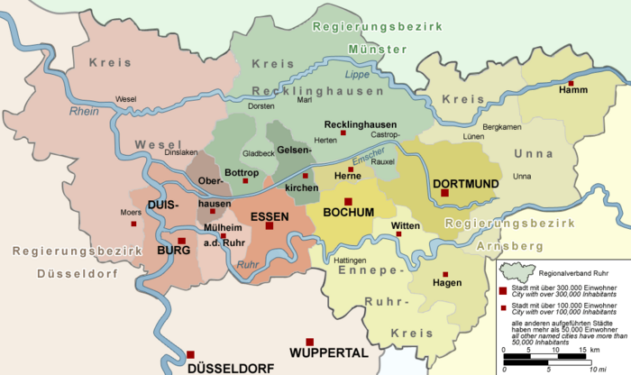 Karte Regionalverband Ruhr