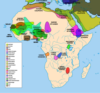 Karte der afrikanischen Reiche