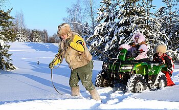 Warme Kleidung im russischen Winter