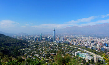 Santiago in Chile im Tal