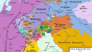 Rheinbund 1812 Ausschnitt