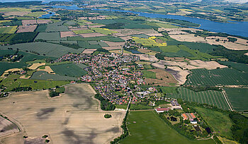 Luftaufnahme über die Halbinsel Schwansen