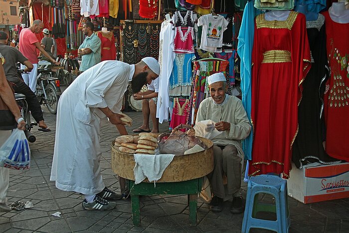 Brotverkauf in einem Souk