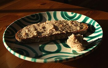 Jause mit Verhackert auf Brot