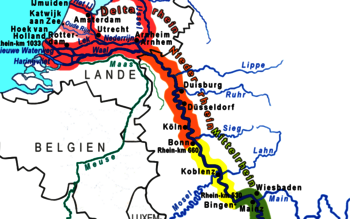Rhein Verlauf in NRW