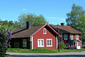 Schwedische Stuga in Falunrot
