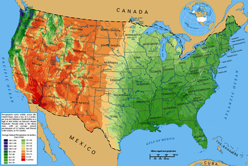 Niederschlagskarte der USA