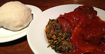 Typisches Essen in Nigeria