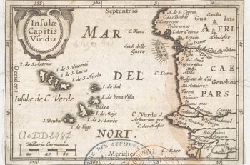 Historische Karte der Kapverden von 1598