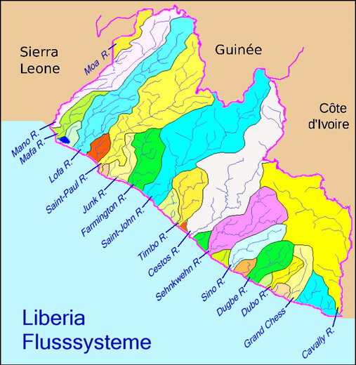 Karted er Flüsse in Liberia