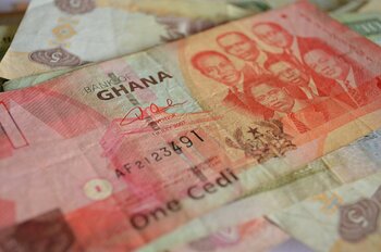 Wirtschaft in Ghana: Cedi-Geldschein Ghana Wirtschaft