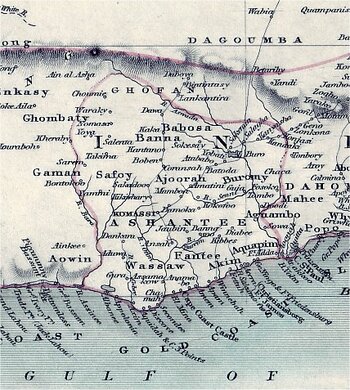 Historische Karte des Aschanti-Reiches