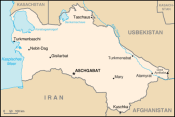Turkmenistan Karte
