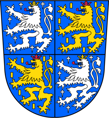 Das quadrierte Wappen der Grafen von Nassau-Saarbrücken