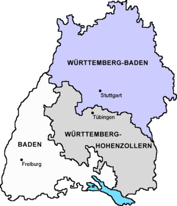 Württemberg-Baden, Baden und Württemberg-Hohenzollern