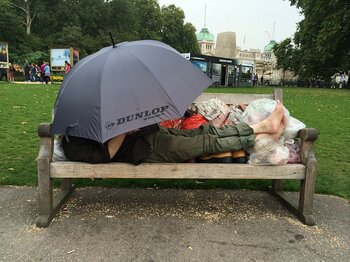 Obdachlose in Großbritannien