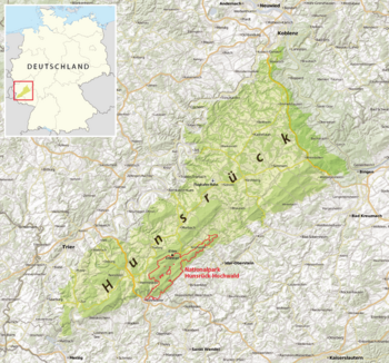 Lage Nationalpark im Hunsrück