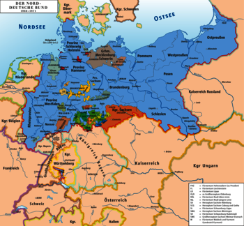 Norddeutscher Bund Karte