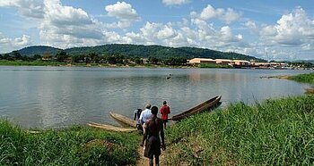 Fluss Ubangi als Transportweg für die Wirtschaft