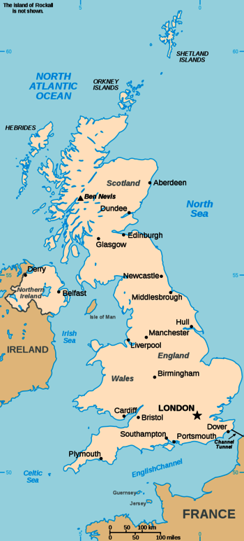 Karte Großbritannien