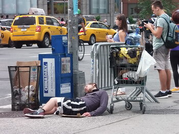 Obdachloser in New York