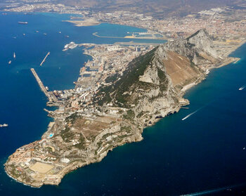 Gibraltar mit dem Fels von Gibraltar