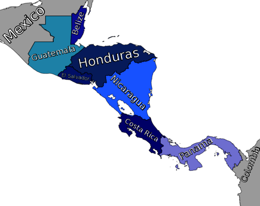 Karte Mittelamerika