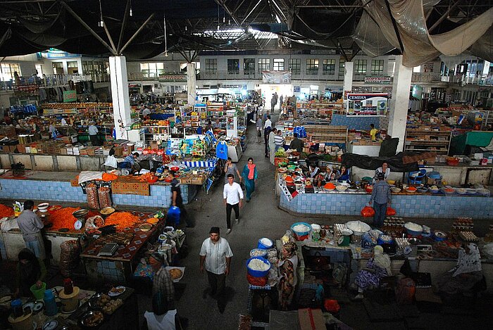 Markthalle in Kulob