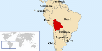Bolivien Lage Weltkarte