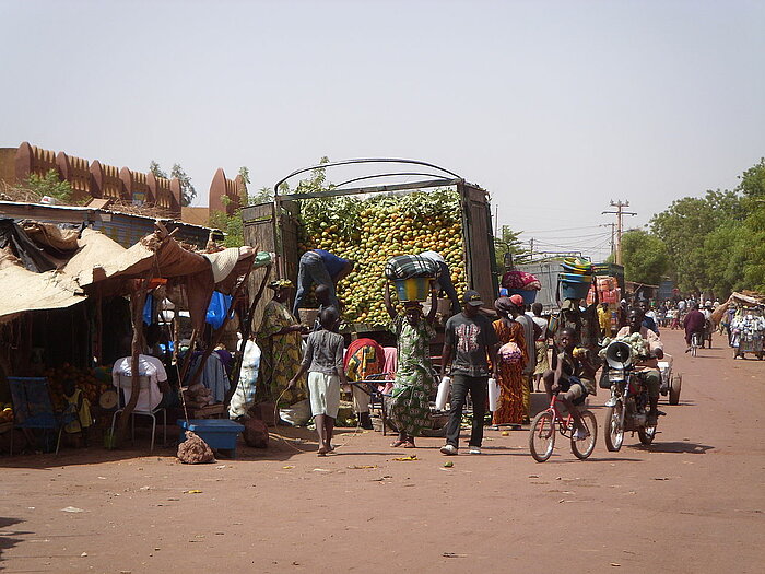 Marktstraße in Mopti